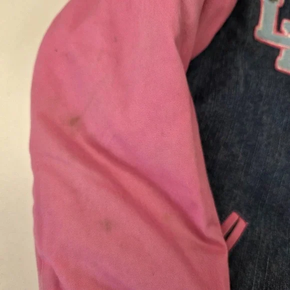 Vintage Disney Store Jacket Girls 10-12 Blue Pink Lizzie McGuire Varsity 2000s - Picture 3 of 14